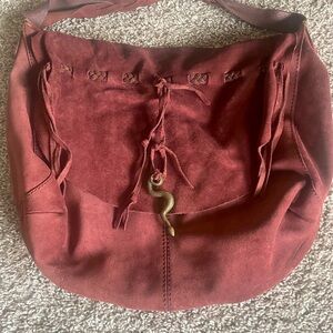 Vintage Lucky Brand suede handbag